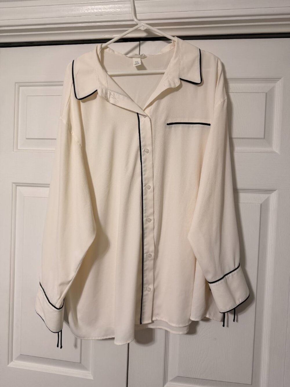 H&M Button Down Collared Shirt with Black Detailing